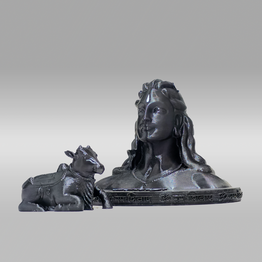 Adiyogi Shiva Idol with Nandi | 3D Printed